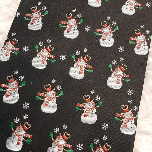 Hallmark Snowman Christmas Winter holiday Tie Christmas Grandpa - Picture 2 of 3
